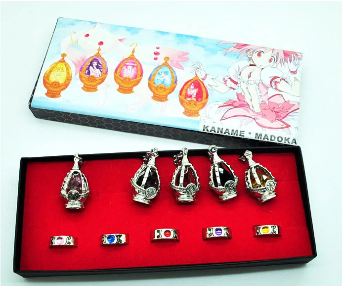 Аниме Puella Magi Madoka Magica Косплей Akemi Homura Soul драгоценный камень ожерелье с коробкой детский подарок коллекция Рождество