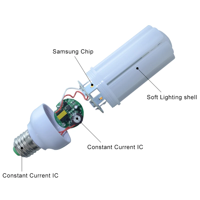 Светодиодная лампа высокой мощности E27 E14 5 Вт 10 15 20 30 SMD2835 светодиодная для защиты