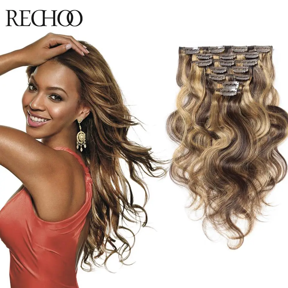 Virgin Remy Wavy Clip On Extensions Natural 100 Human Remy 4 27