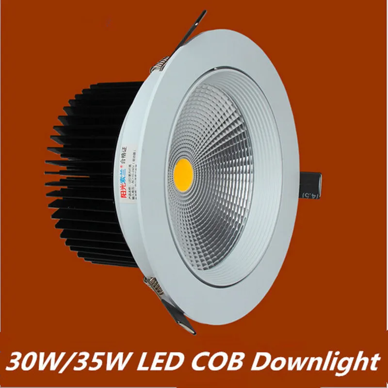 

2016 Newest 30W/35W New Very Bright LED COB chip downlight Recessed LED Ceiling light Spot Light Lamp White/ warm white