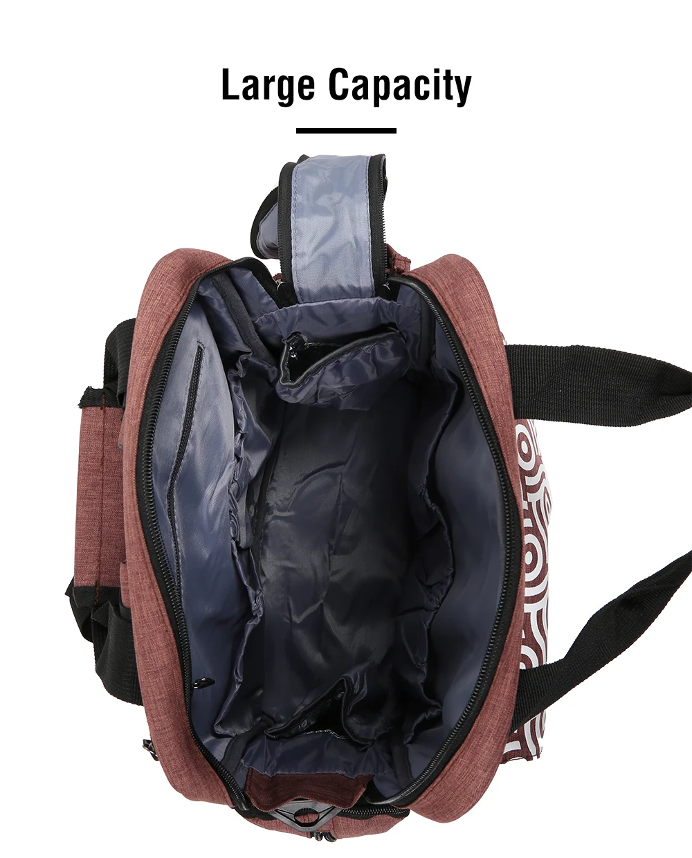 Diaper Bags Large Capacity Backpack Travel Diaper Organizer Bag (1)