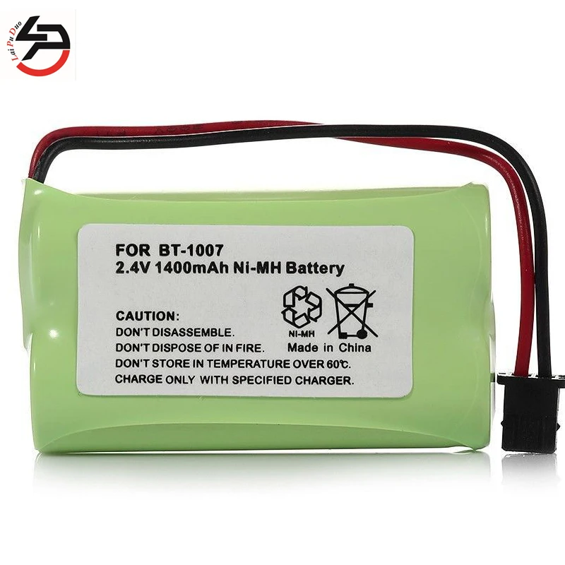 Laipuduo Nimh 1400mah 2.4v 2pcs Rechargeable Bt1007 Bt1015 Cordless Phone Battery For Uniden