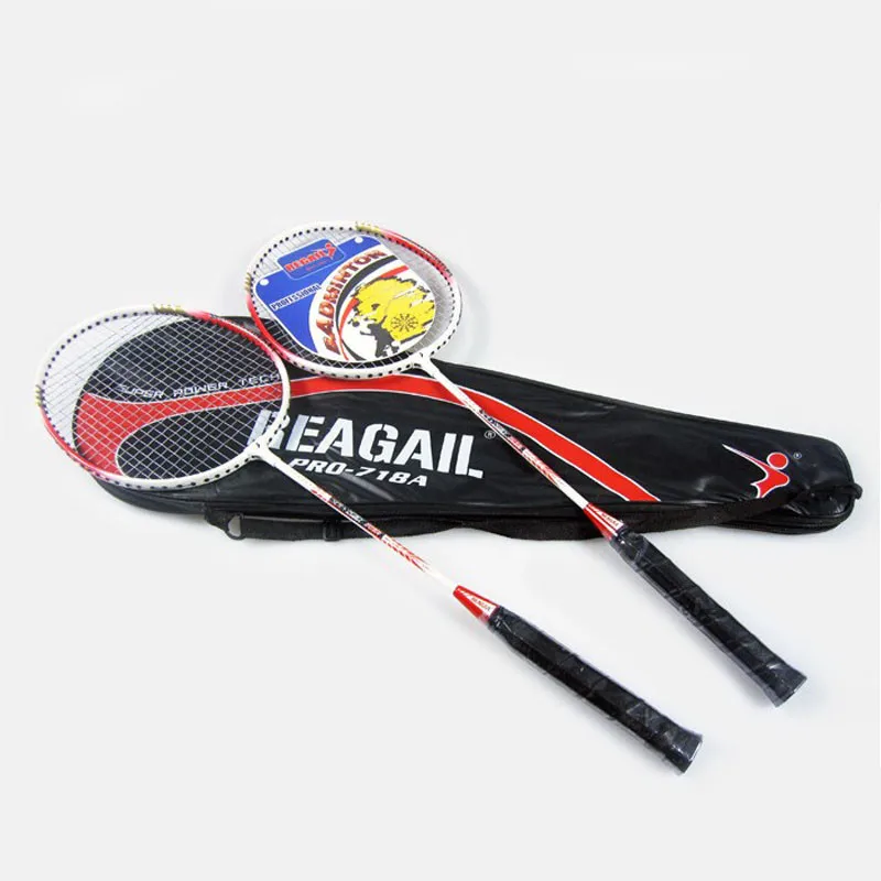 DMS55 Badminton Racket Set Professional Training Carbon Badminton Rackets Light Weight Badminton Racket