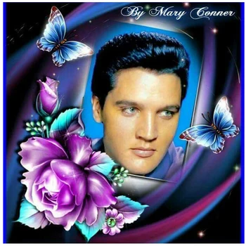 

Elvis presley flora 5D Diamond Painting Full Square cross stitch diamante embroidery Needle Arts Crafts mosaic home decor Z346