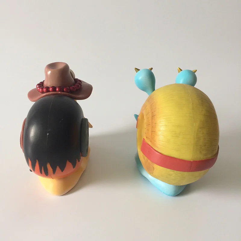 One Piece 2 шт./компл. Den Mushi экшн фигурки Масштаб 1/8 окрашенная фигурка Luffy & Ace Phone Bug
