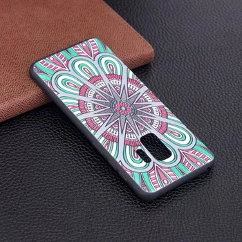 

50pcs/lot Printed Retro Flowers Owls Panada Black Phone Back Case Cover For Samsung Galaxy S9