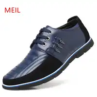 Size37-48 メンズ靴本革の男性の高級カジュアルシューズ男性ブランドビジネススタイルレースアップ快適なカジュアルオックスフォードフラット