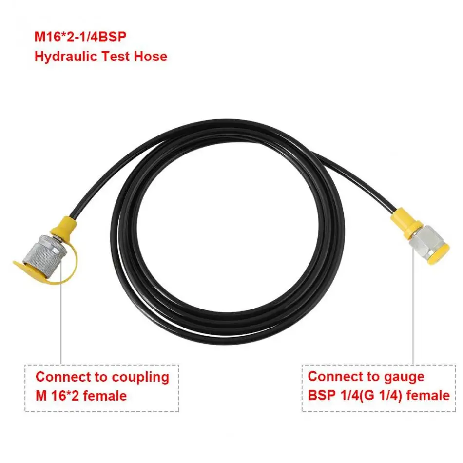Высокое качество M16* 2-1/4BSP испытательный шланг гидравлического давления 2,0 м/6 футов тест ing соединительные точечные шланги