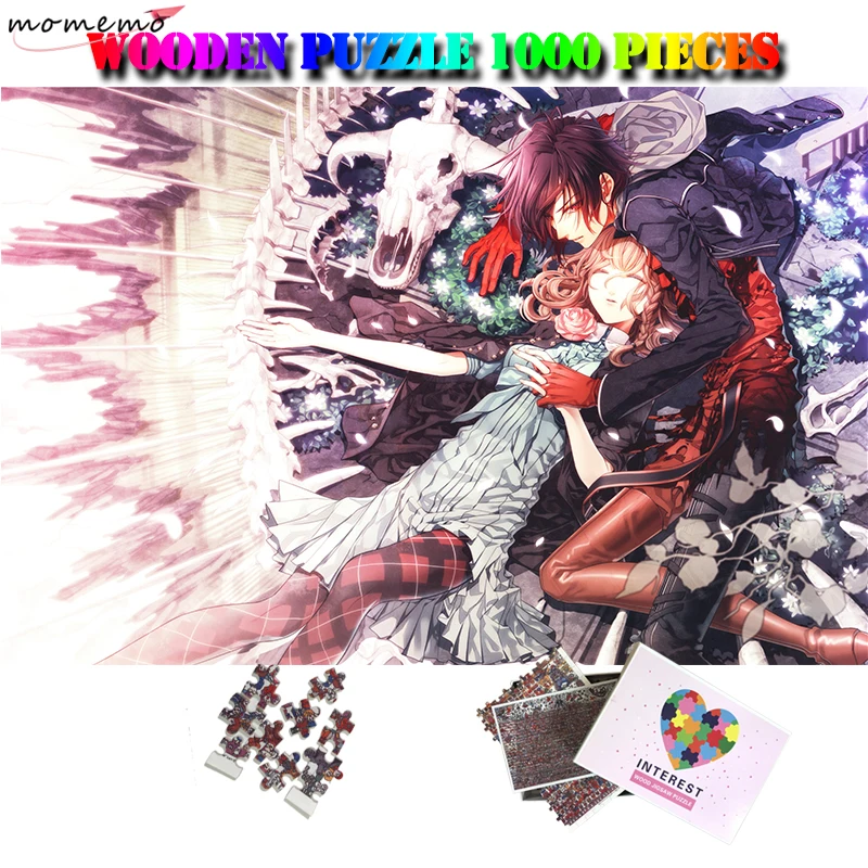 

MOMEMO Lovers 1000 Pcs Puzzle Wooden Adults Jigsaw Puzzle 1000 Pieces Relax Brain Puzzles Toys Cartoon Anime Puzzle Games Gifts