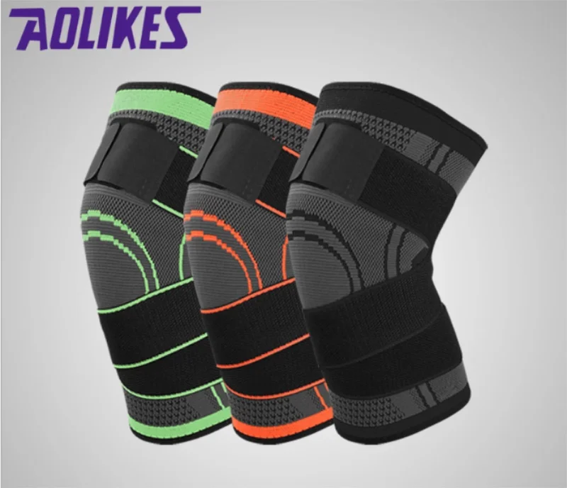 

2019 Knee Support Professional Protective Sports Knee Pad Breathable Bandage Knee Brace Basketball Tennis Cycling / 50pcs
