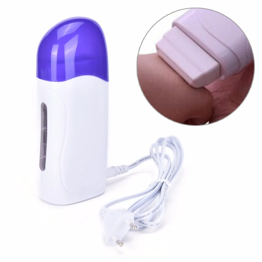 

1 Set Portable Wax Cartridge Epilator Roll On Depilatory Heater For Hair Removal For Depilation with EU Plug