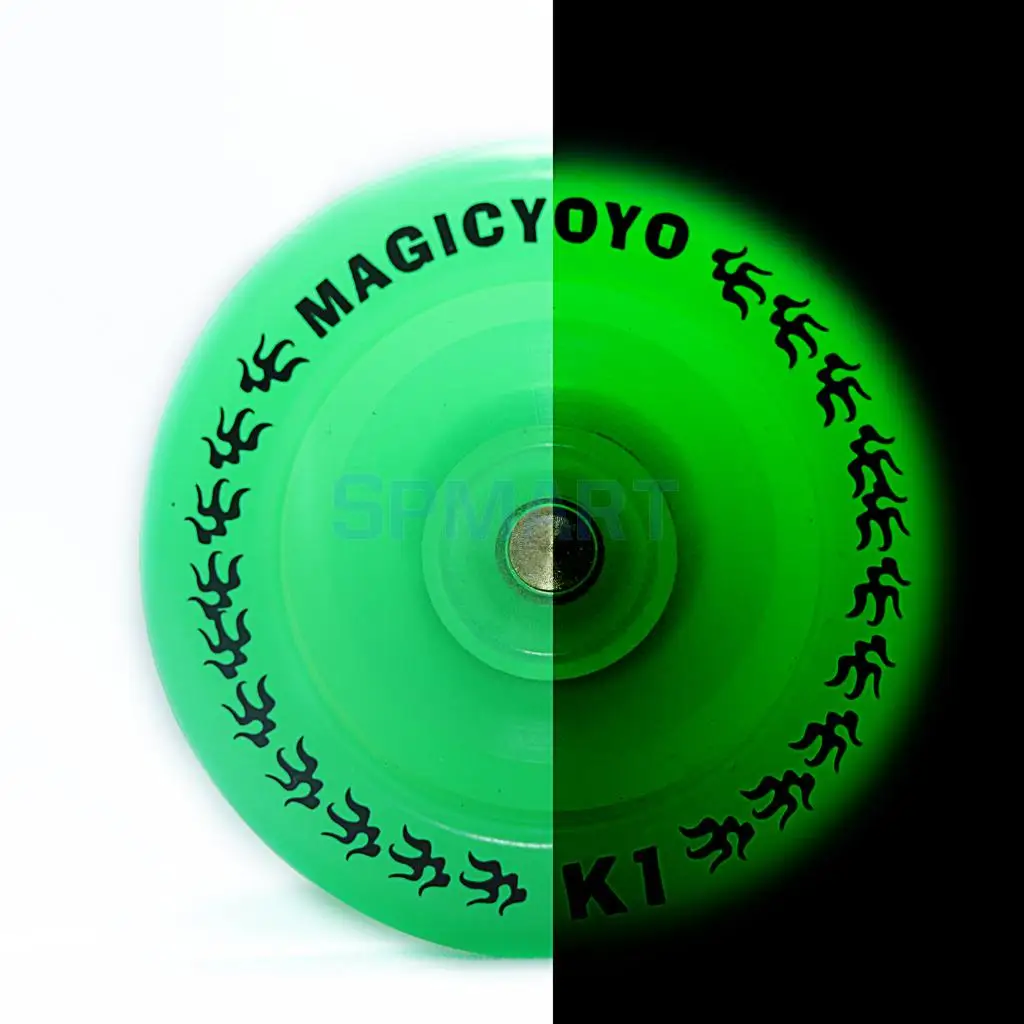 Волшебный шар YOYO K1 флуоресцентный светится в темноте зеленый с веревкой YoYo