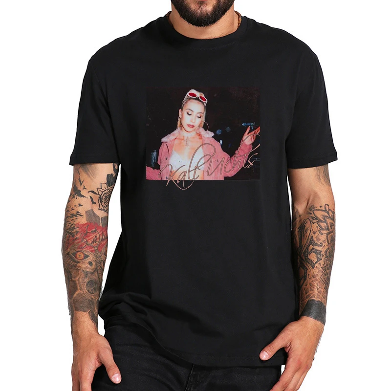 

Kali Uchis T Shirt Men Script Funny Shirt Women Summer Cotton O-Neck Black Tops Quality Tees Harajuku Fans T-shirt Unisex