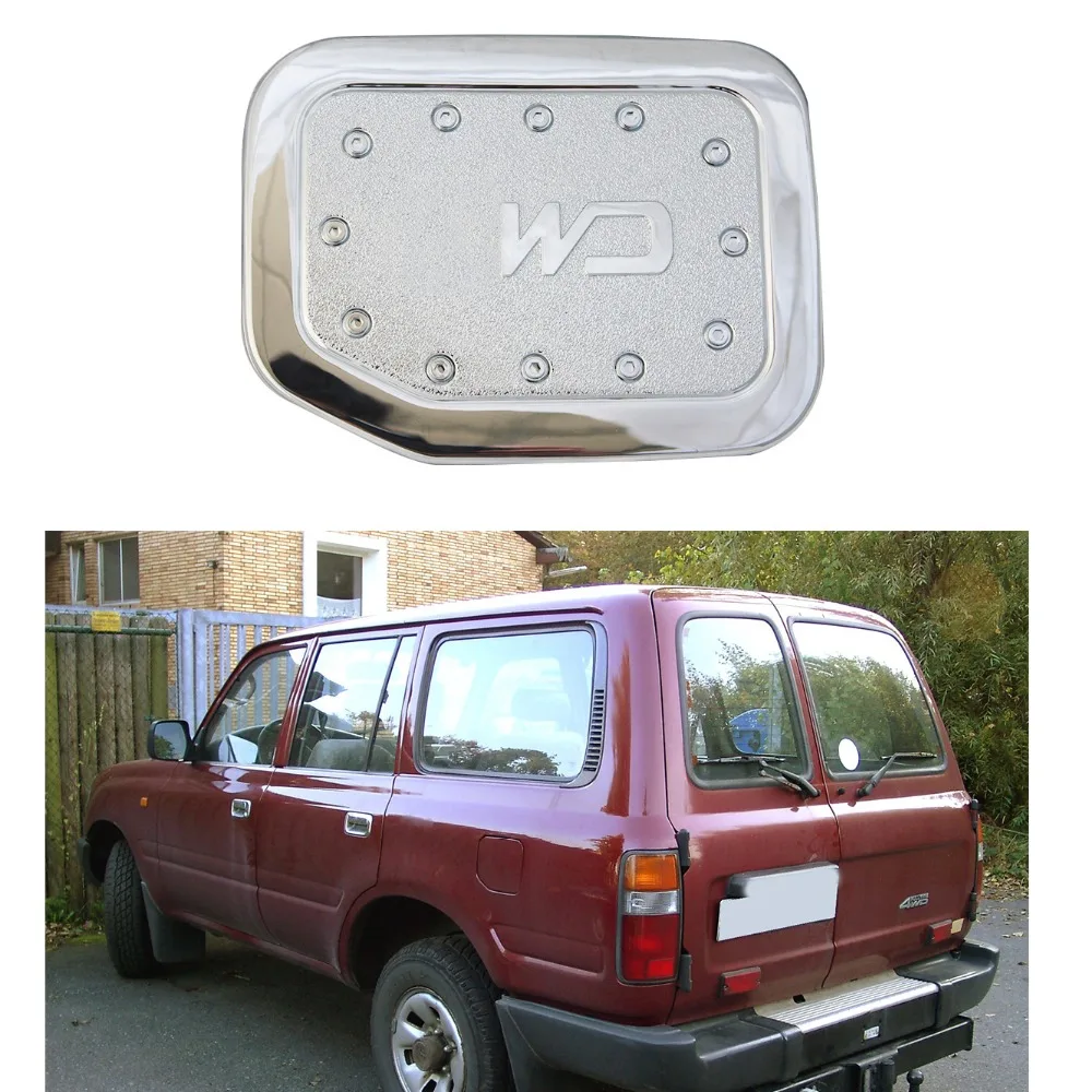 

For Toyota Land Cruiser Autana 4500 FJ80 1992-2008 ABS Chrome Car accessories Styling Auto Oil Fuel Tank Cover