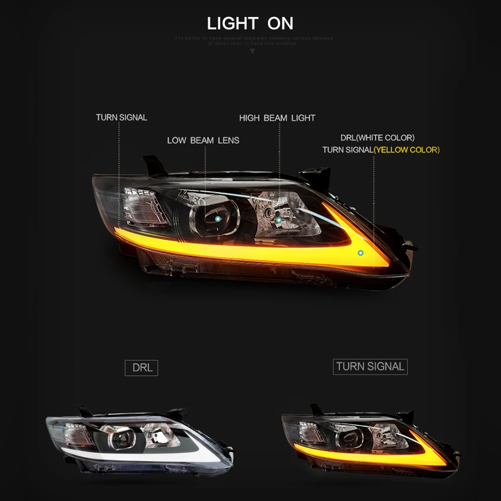 Светодиодный светильник LS для Toyota Camry 2010 2011 США в сборе|Фара авто сборе| |