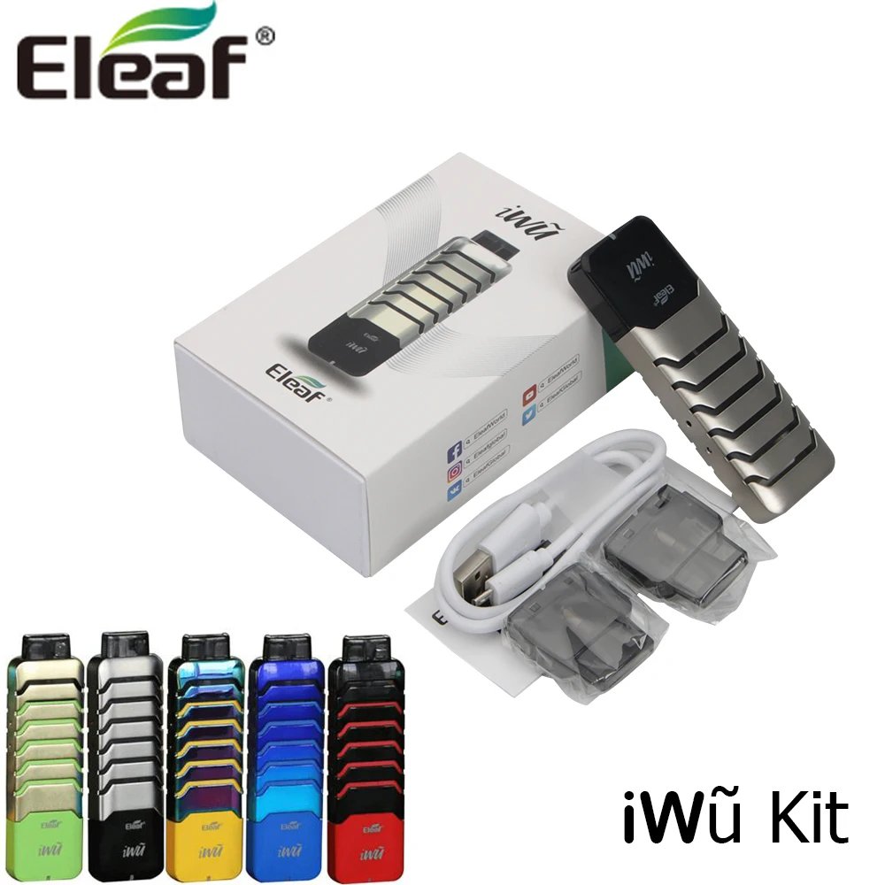 Оригинальный испаритель Eleaf iWu kit Pod Vape system емкость 15 Вт макс. и 2 мл совместим с TPD