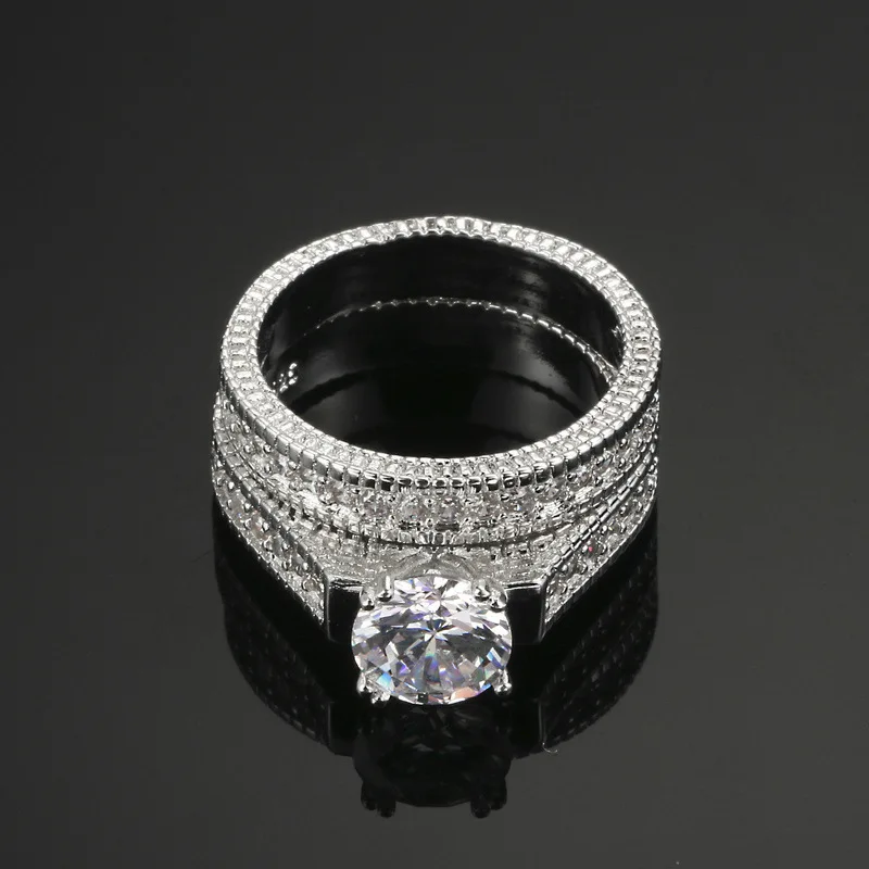 GR.NERH Cubic Zirconia Fashion Engagement 2 Rings Set Jewelry For Women Ring Wholesale | Украшения и аксессуары