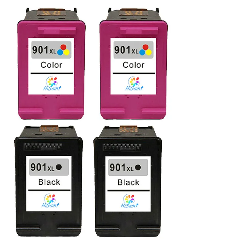 

4pcs For HP 901xl Inkjet Cartridge For HP 901xl Printer Cartridge Officejet  J4660 J4680 J4500 Series Special counter