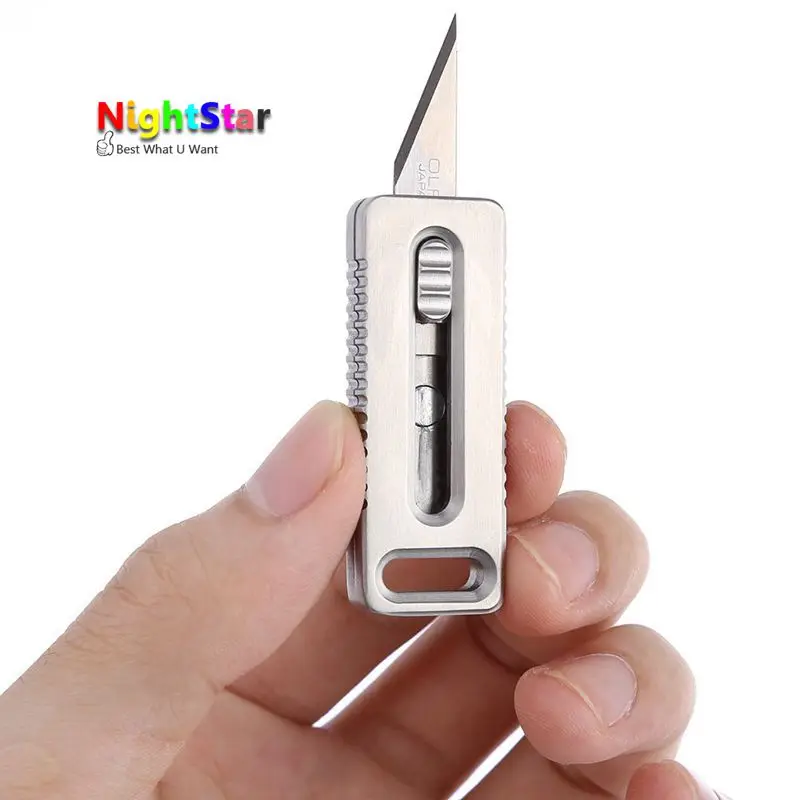 Mini EDC Titanium TC4 Knife Paper Cutter Key Pendant Outdoor Travel Tool Handle Camping Outdoor coin Tactical Survival Knife Mini EDC Titanium TC4 Knife Paper Cutter Key Pendant Outdoor Travel Tool Handle Camping Outdoor coin Tactical Survival Knife
