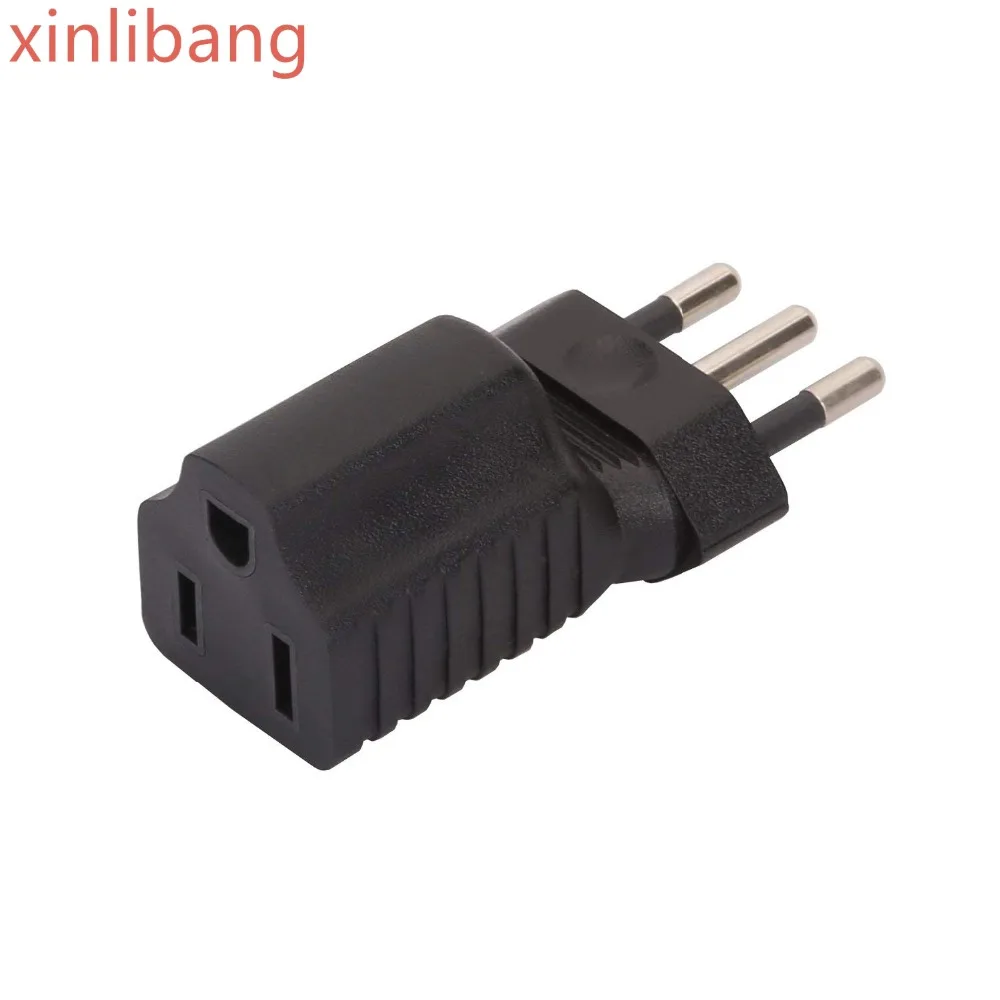 Brazil To Usa Ac Adapter, Brazil 3pin Male To Nema 515r Ac Converter