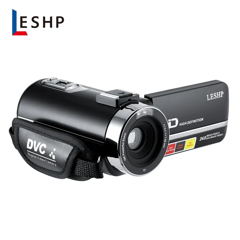 

Digital Video Camera FHD 1080P IR 24MP 16X Digital Zoom Camcorder with Microphone and 3.0" LCD 270 Degree Touchscreen