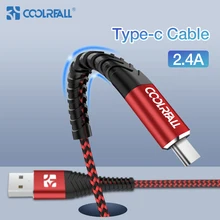 Coolreall 2.4A Fast Charging Type-C Cable Quick Charger Cable Data Sync Type C Cable USB Type C Cable For Samsung Huawei xiaomi remax type c fast charging data sync cable