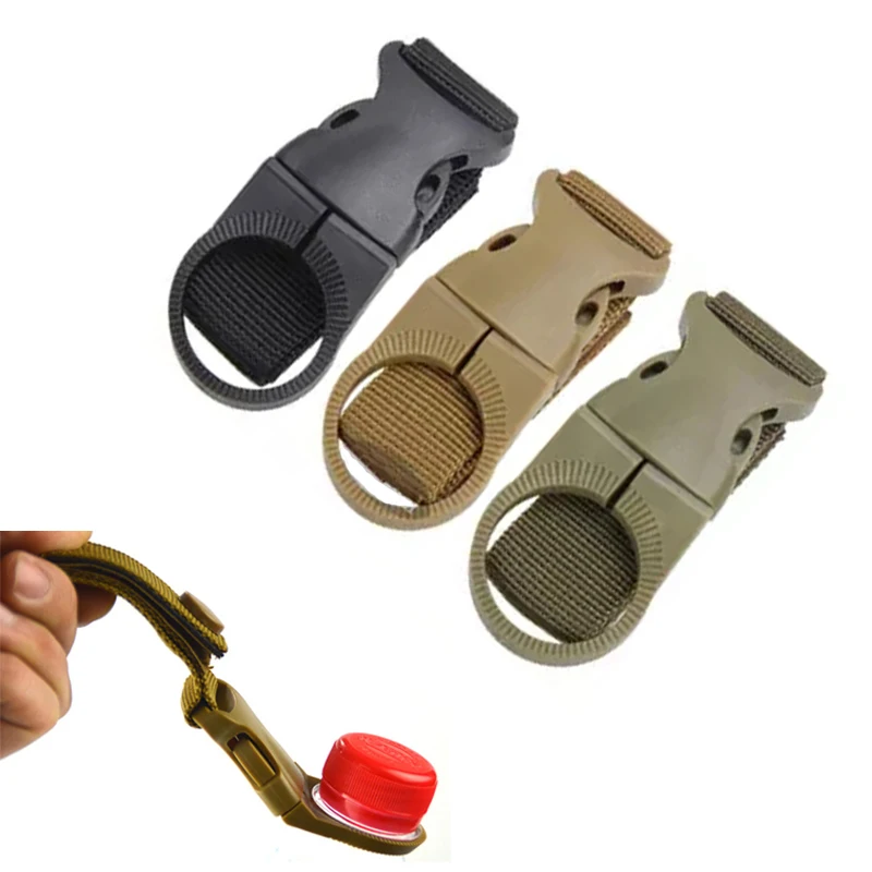

Carabiner Water Bottle clip backpack attach Buckle Holder Quickdraw hang clasp Hanger Hook molletool webbing camp hike outdoor