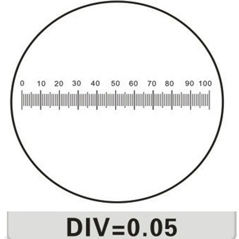 

Microscope Eyepiece Lens Micrometer Calibration Slide DIV=0.05 Microscope Slide 100mm 0.1mm Scale Micrometer