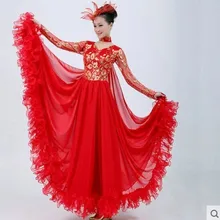 Красный кружевной танцевальный костюм одежда испанский bull танцевальное платье Расширенная юбка костюм Сценические костюмы для певцов национальный костюм