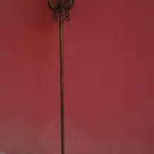 Антиквариат художественная коллекция Редкий Старый китайский буддийский монах персонал, медь, 2 м длиной, лучшее украшение