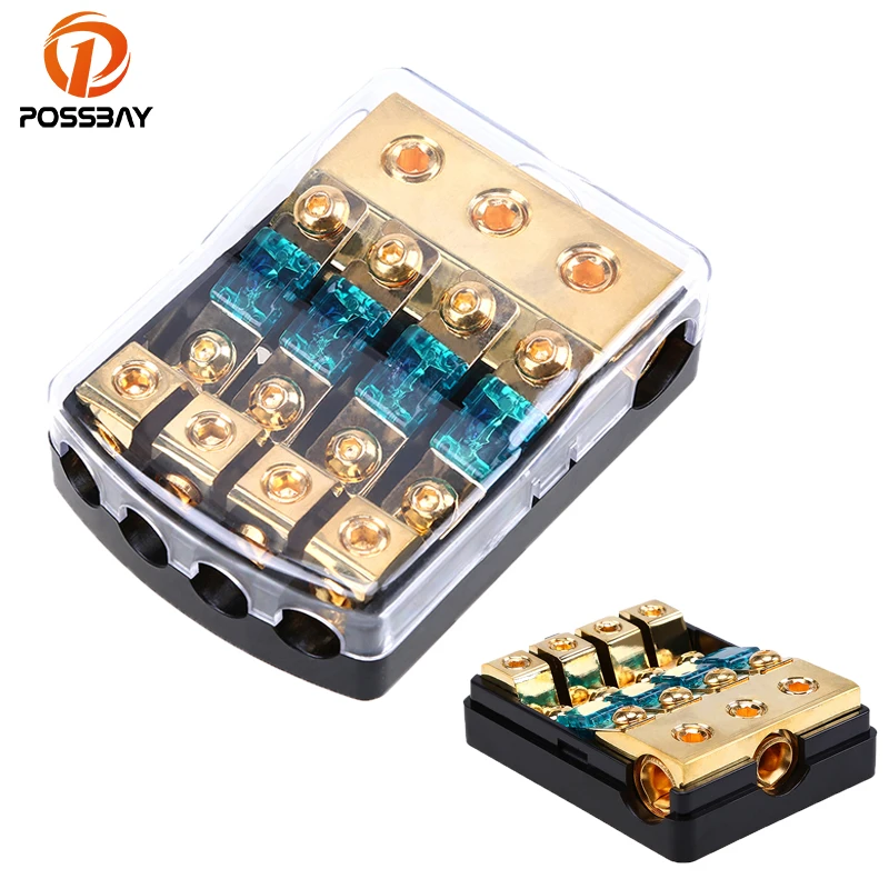 POSSBAY Car Auto Vehicles Audio 1 In 4 Ways Out Fuse ... audio fuse box 