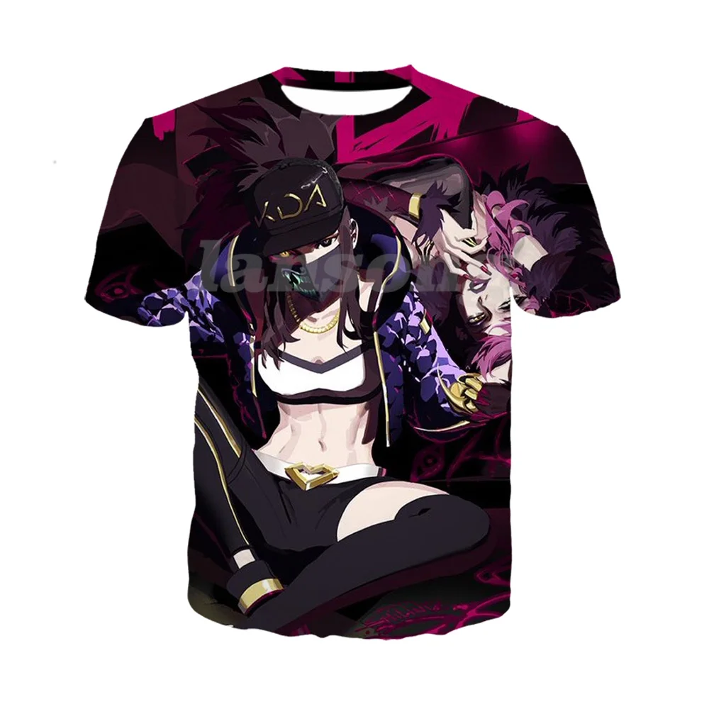 

league of legend kda akali 3d print t shirts/sweathirts/hoodie/pants fashion men harajuku funny punk tee streetwear hip hop tops