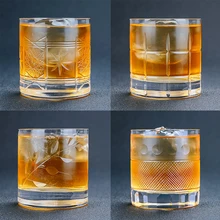 Стаканы для виски в старомодном стиле, отлично подходят для коктейлей из бурбоновых пород, стеклянная посуда 380 мл, барная посуда