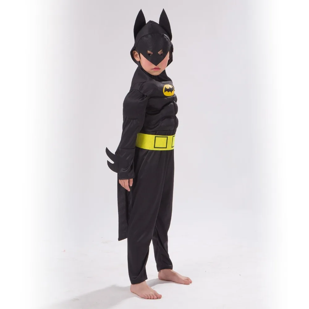 Мускул Бэтмен-герой детская фантазия косплей костюм комикс фильм карнавал вечерние Пурим Хэллоуин