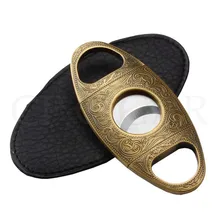 GALINER Metal Cigar Cutter Sharp Pocket Stainless Steel Tobacco Cutting For Cohiba Cutters Double Blades Cigar Guillotine