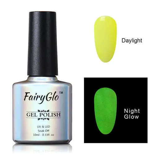 FairyGlo 10 мл светящийся УФ-гель для ногтей долговечный ночной светящийся гель для ногтей Гибридный лак для стемпинга гель лак для ногтей Lucky - Цвет: 6702