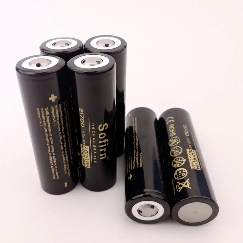 Billige Sofirn 21700 Wiederaufladbare Lithium 4800 mAh 3,7 V Power Batterie 48A 10C Hohe Entladung Hohe Ablauf Li Ion Batterie HD Zelle