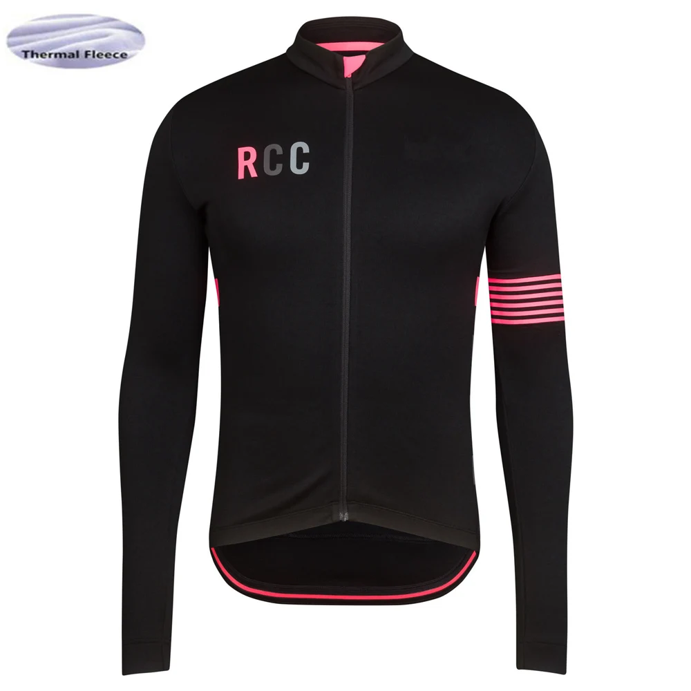 

RCC 2019 Men Winter Thermal Fleece Jacket Long Bike Cycling Jersey Outdoor Bicycle Triathlon Shirt Wear Clothes Mountain Uniform