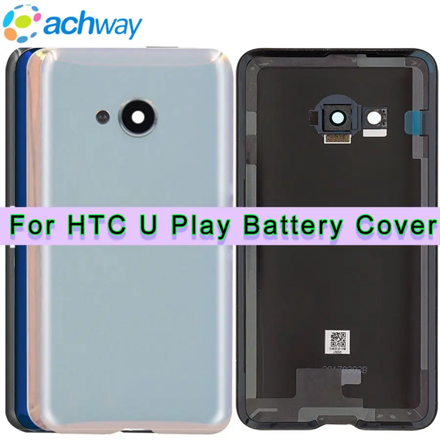 For Htc U Play Back Battery Cover Rear Glass Door Housing Case