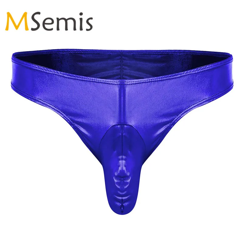 Мужское нижнее белье sissy Tanga из искусственной кожи с низкой посадкой| |