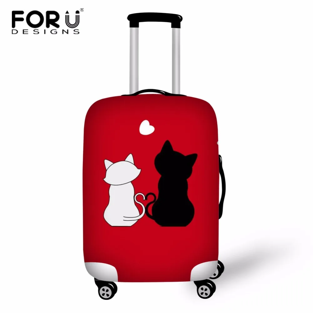 

FORUDESIGNS Love Cat Design Style Cover for Suitcase Bags Travel Luggage Accessories Waterproof Protection Suitcase custom