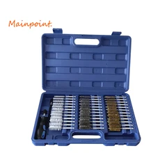 38 шт. круглая щетка Внутренняя Щетка для очистки стен сменная щетка головка Ручка инструмент двигатель проволочная щетка чистящий набор