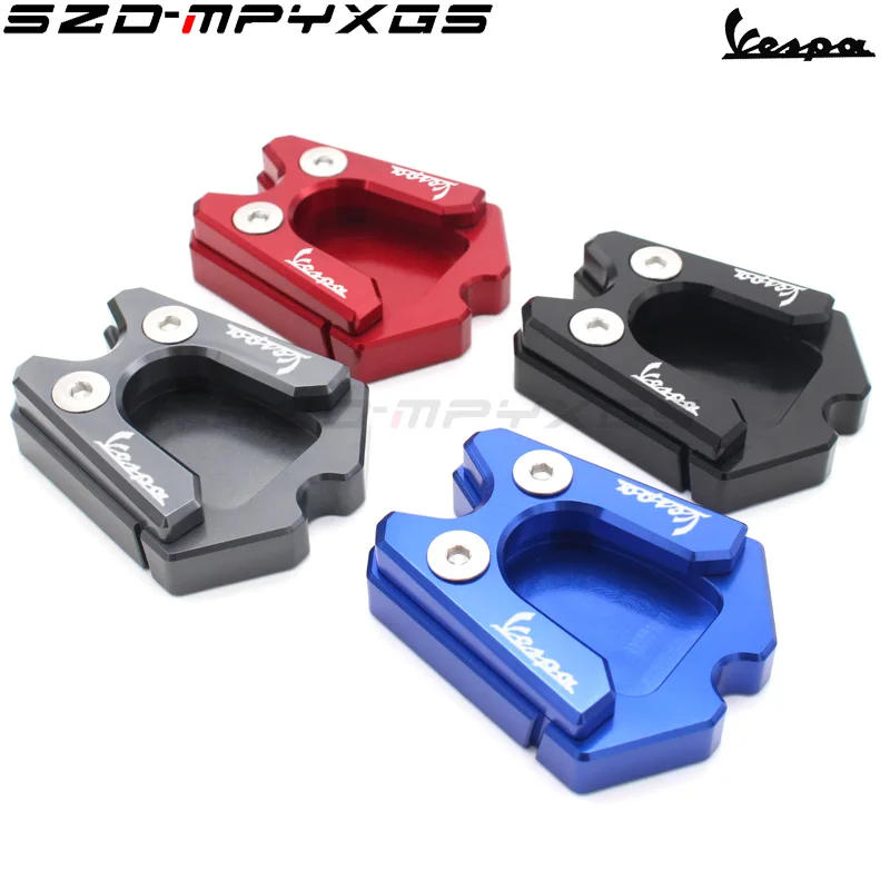 

Motorcycle CNC Alunimun Kickstand Foot Side Stand Enlarge Extension Pad Support Plate For VESPA GTS GTV 3Vie sprint LX