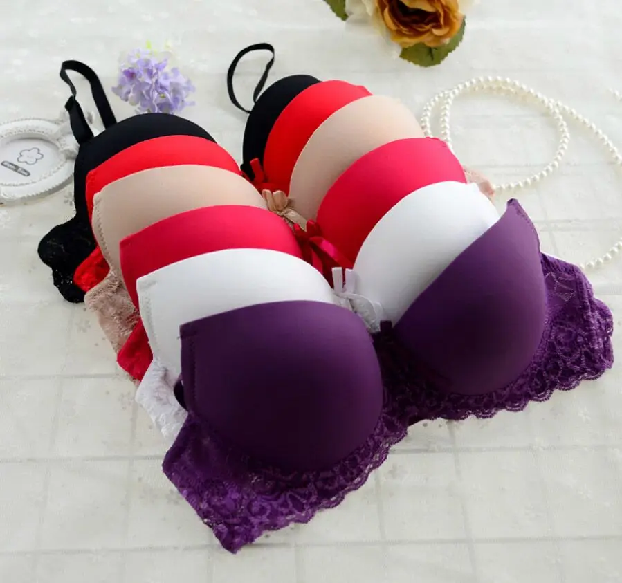 

New Young Girl Underwire Bra AA A B C Cup Push Up Bras for women Adjusted-straps Sexy Bralette Lace Brassiere Luxury Gift Girl