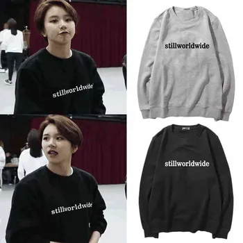 

2019 Fashion Kpop Twice "STILLWORLDWIDE" Sweatershirt Women and Men Autumn Hoodies Loose Clothing Drop Shipping