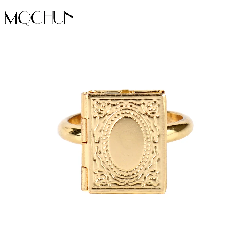 

MQCHUN 2018 Harry Magic Charm Photo Floating Locket Rings Books Memory Locket Women Men Rings Cosplay Christmas Party Gift
