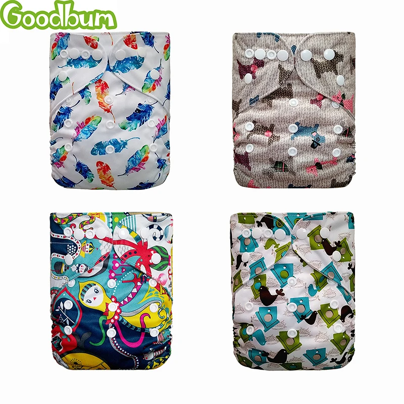 

Goodbum Reusable Nappies Cloth Diaper Cover Printing Waterproof Newborn Baby Potty Training Pants Leak Proof Washable 1PC 2018