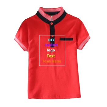 

2019 Custom logo photo printed Text Oversized Kids Clothes Boys shirt children wear DIY team tops T-shirt