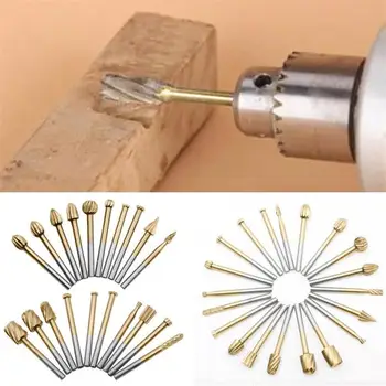 

20Pcs HSS Routing Router Bits Rotary Tools Rotary Carving Carved Knife Cutter Tool 3.1mm Engraving Wood Working Used for Dremel