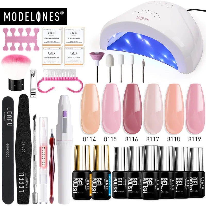

Modelones 20Pcs/Lot 48W Led Lamp Smart Sensor UV Lamp Nail Art Manicure Tools Set Long Lasting Hybrid Gel Enamel Nail Polish Kit